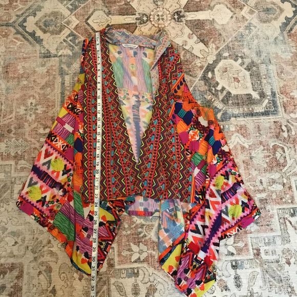 Soft surroundings colorful cardigan L XL - Picture 3 of 5
